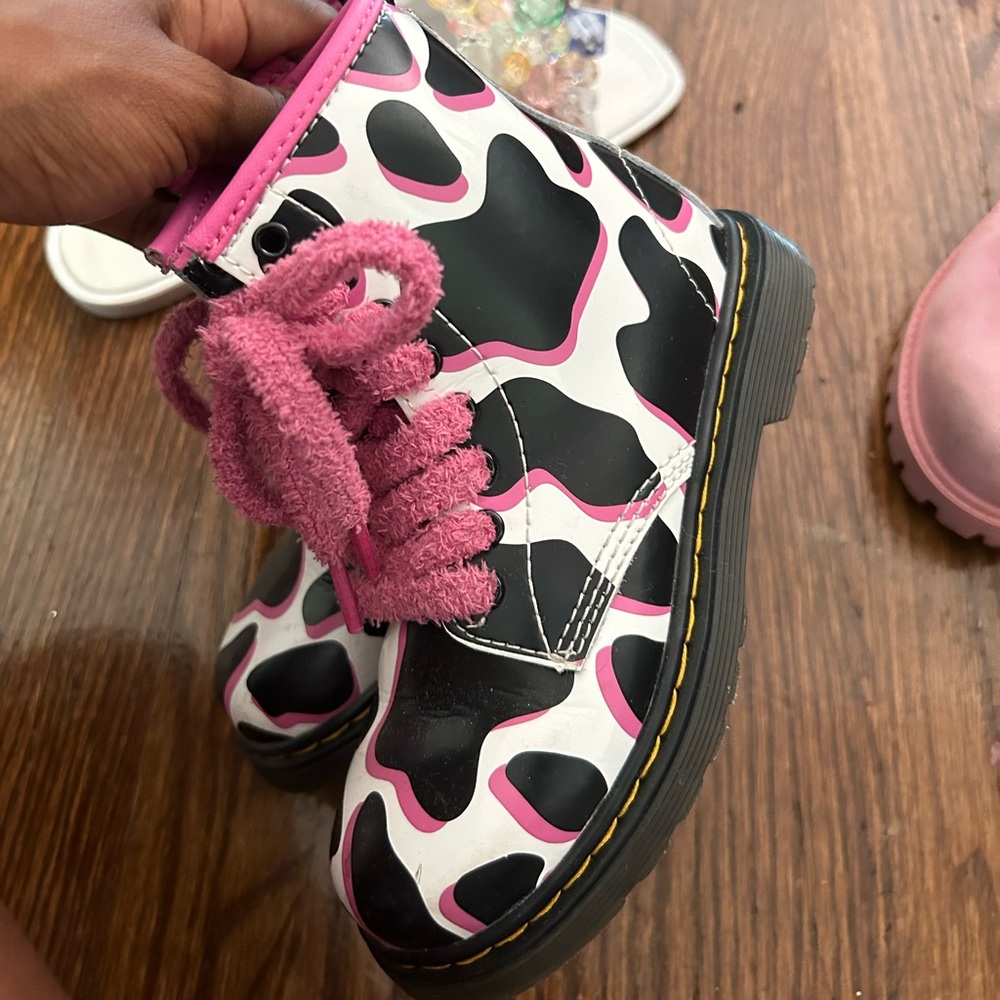 Cow Print Dr Marten toddler size 11